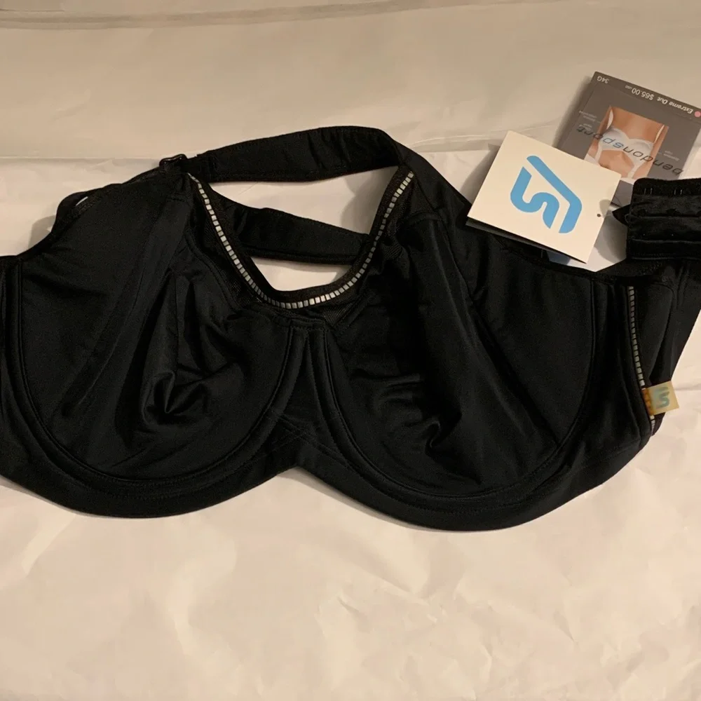 Benson Black Sports Bra NWT size 34G adjustable - Picture 9 of 15